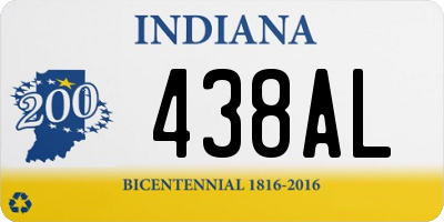 IN license plate 438AL