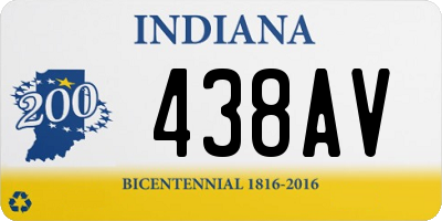 IN license plate 438AV