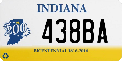 IN license plate 438BA