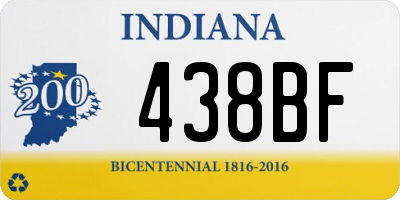 IN license plate 438BF