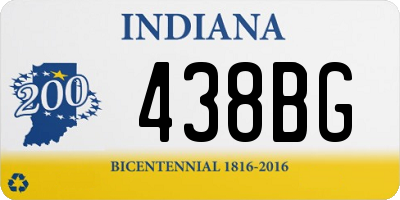 IN license plate 438BG