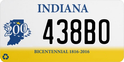 IN license plate 438BO