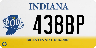 IN license plate 438BP