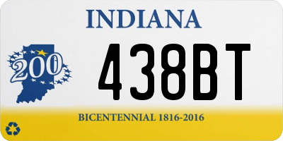 IN license plate 438BT