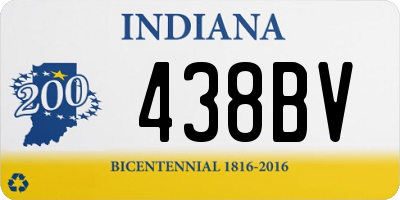 IN license plate 438BV