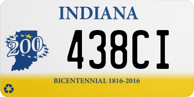 IN license plate 438CI