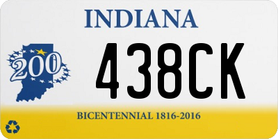 IN license plate 438CK