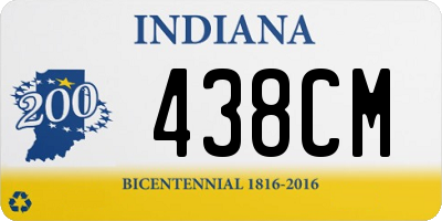 IN license plate 438CM