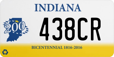 IN license plate 438CR