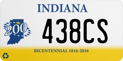 IN license plate 438CS