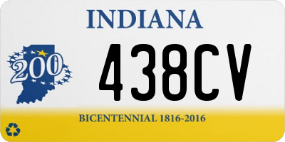 IN license plate 438CV