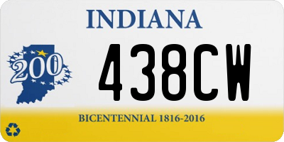 IN license plate 438CW