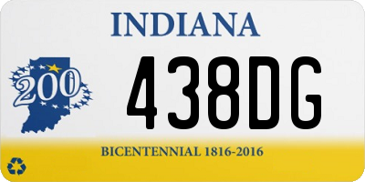 IN license plate 438DG