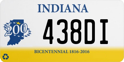 IN license plate 438DI