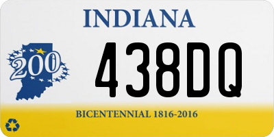 IN license plate 438DQ