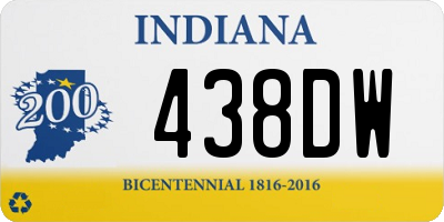 IN license plate 438DW