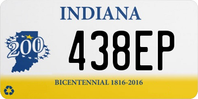 IN license plate 438EP