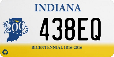 IN license plate 438EQ