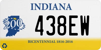 IN license plate 438EW