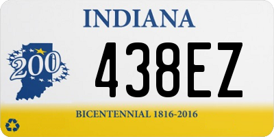 IN license plate 438EZ