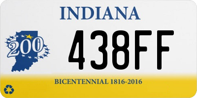 IN license plate 438FF