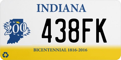 IN license plate 438FK