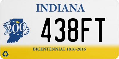 IN license plate 438FT