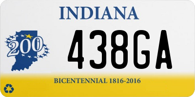 IN license plate 438GA