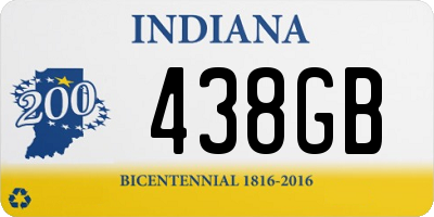 IN license plate 438GB