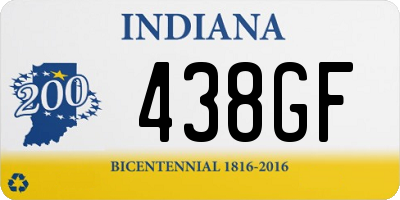 IN license plate 438GF