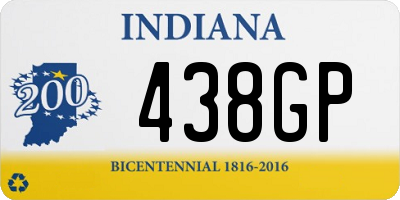 IN license plate 438GP