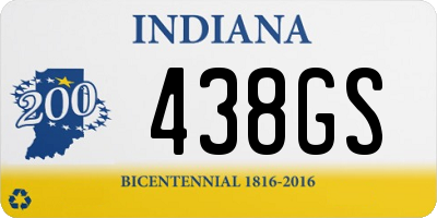 IN license plate 438GS