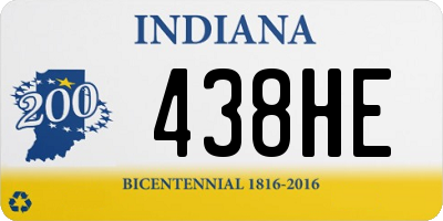 IN license plate 438HE