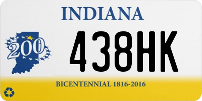 IN license plate 438HK