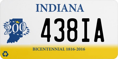 IN license plate 438IA