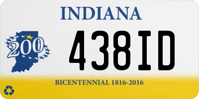 IN license plate 438ID