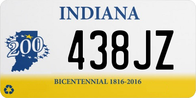 IN license plate 438JZ