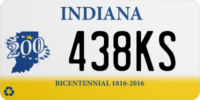 IN license plate 438KS