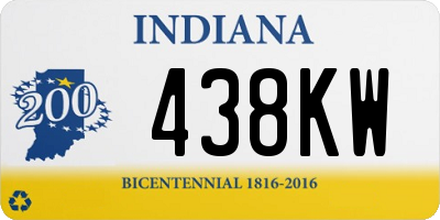 IN license plate 438KW