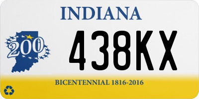 IN license plate 438KX