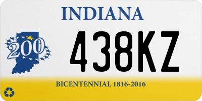 IN license plate 438KZ