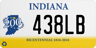 IN license plate 438LB