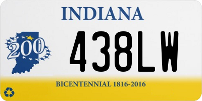 IN license plate 438LW