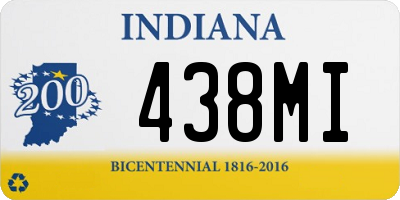 IN license plate 438MI