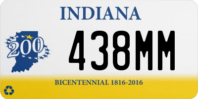 IN license plate 438MM