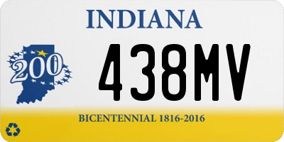 IN license plate 438MV