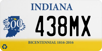 IN license plate 438MX