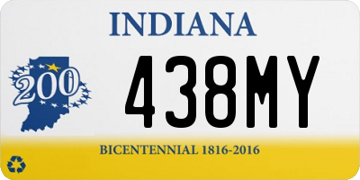 IN license plate 438MY