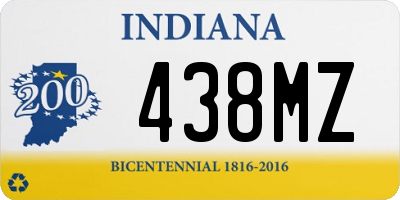 IN license plate 438MZ