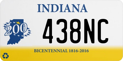 IN license plate 438NC